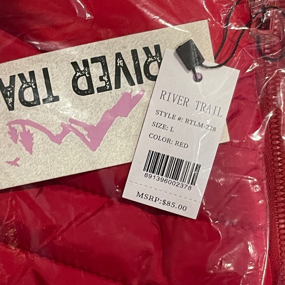 River Trail Women's Red Puffer Jacket - M, L or XL - NWT - Picture 3 of 4